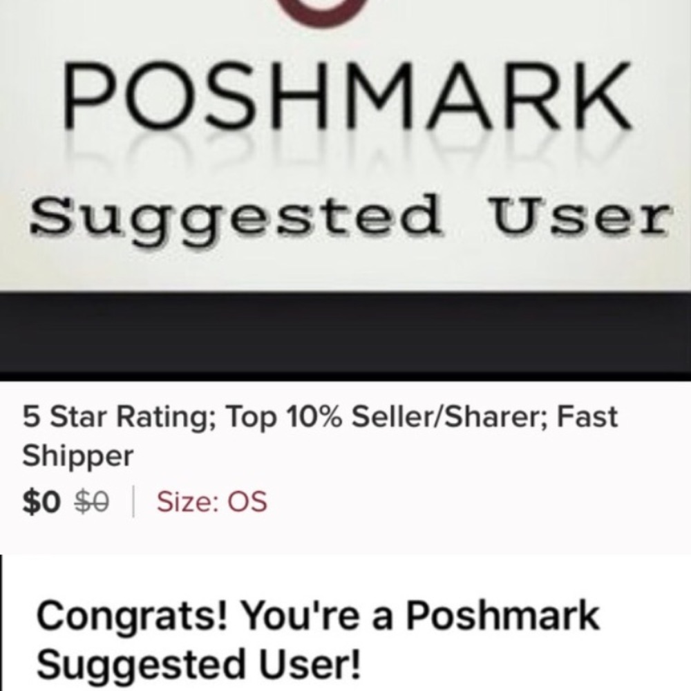 Poshmark suggested user, 5 stars feedback ,